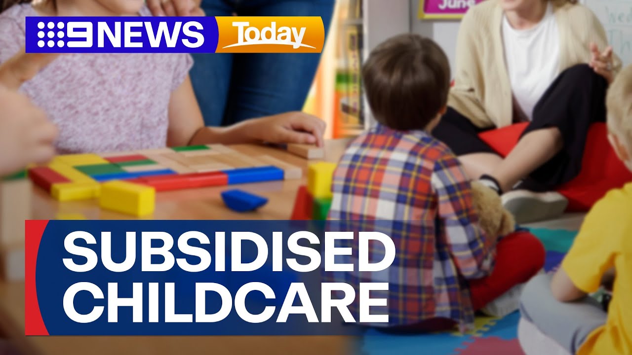 Subsidised 3-day childcare policy comes into effect | 9 News Australia